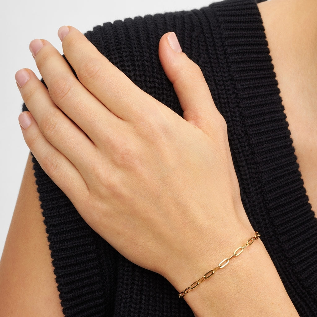 LULU Copenhagen Paperclip Armband guldplÀterad Bracelets GuldplÀterad