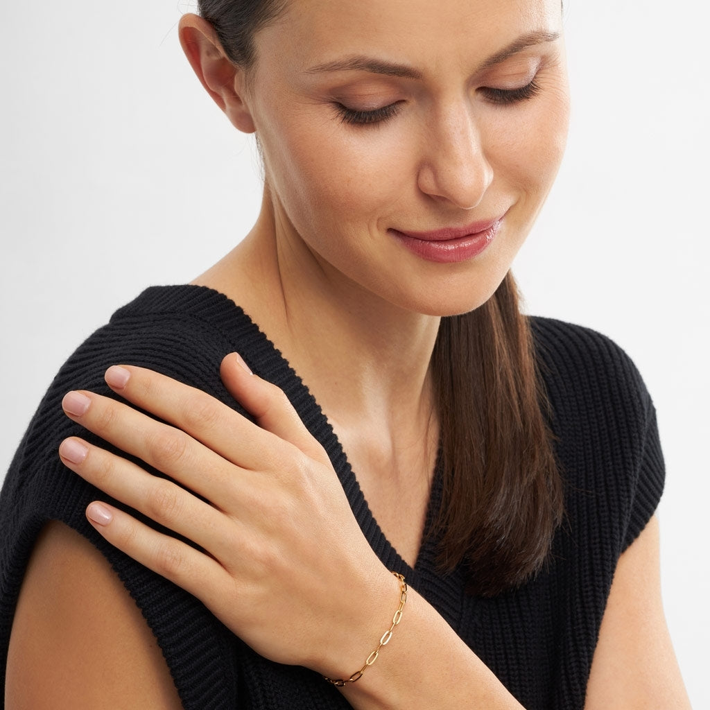 LULU Copenhagen Paperclip Armband guldplÀterad Bracelets GuldplÀterad