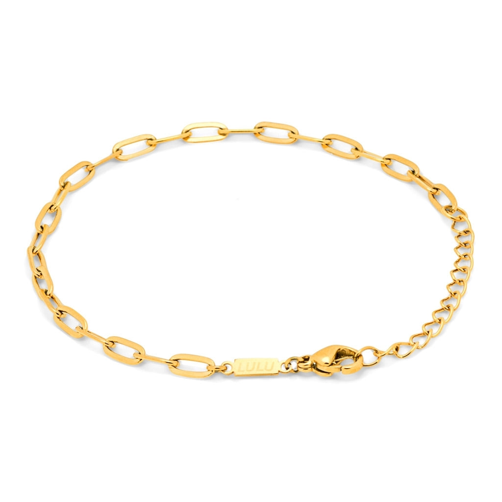 LULU Copenhagen Paperclip Armband guldplÀterad Bracelets GuldplÀterad