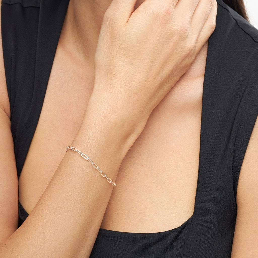 LULU Copenhagen Paperclip Armband silverplÀterad Bracelets Silver Plated