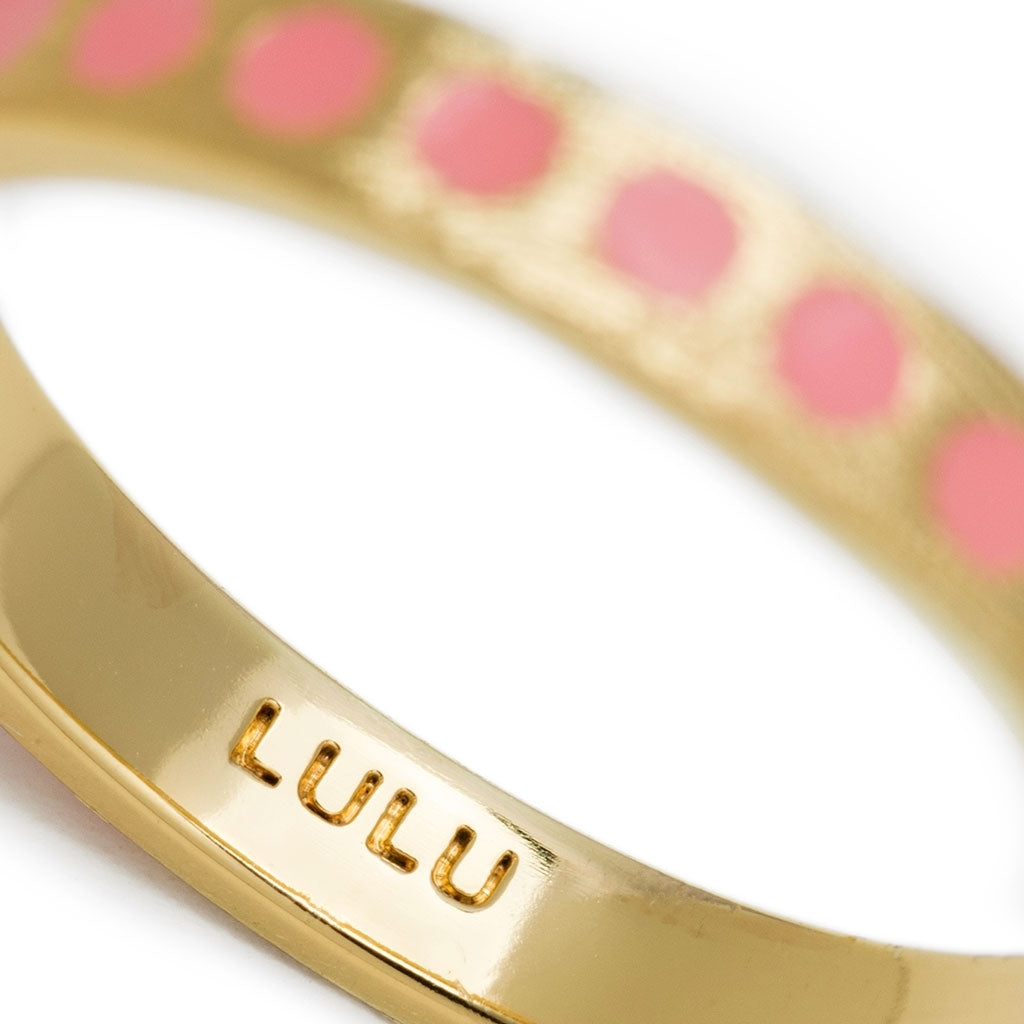 LULU Copenhagen Pattern Ring guldplÀterad Rings Burnt Coral