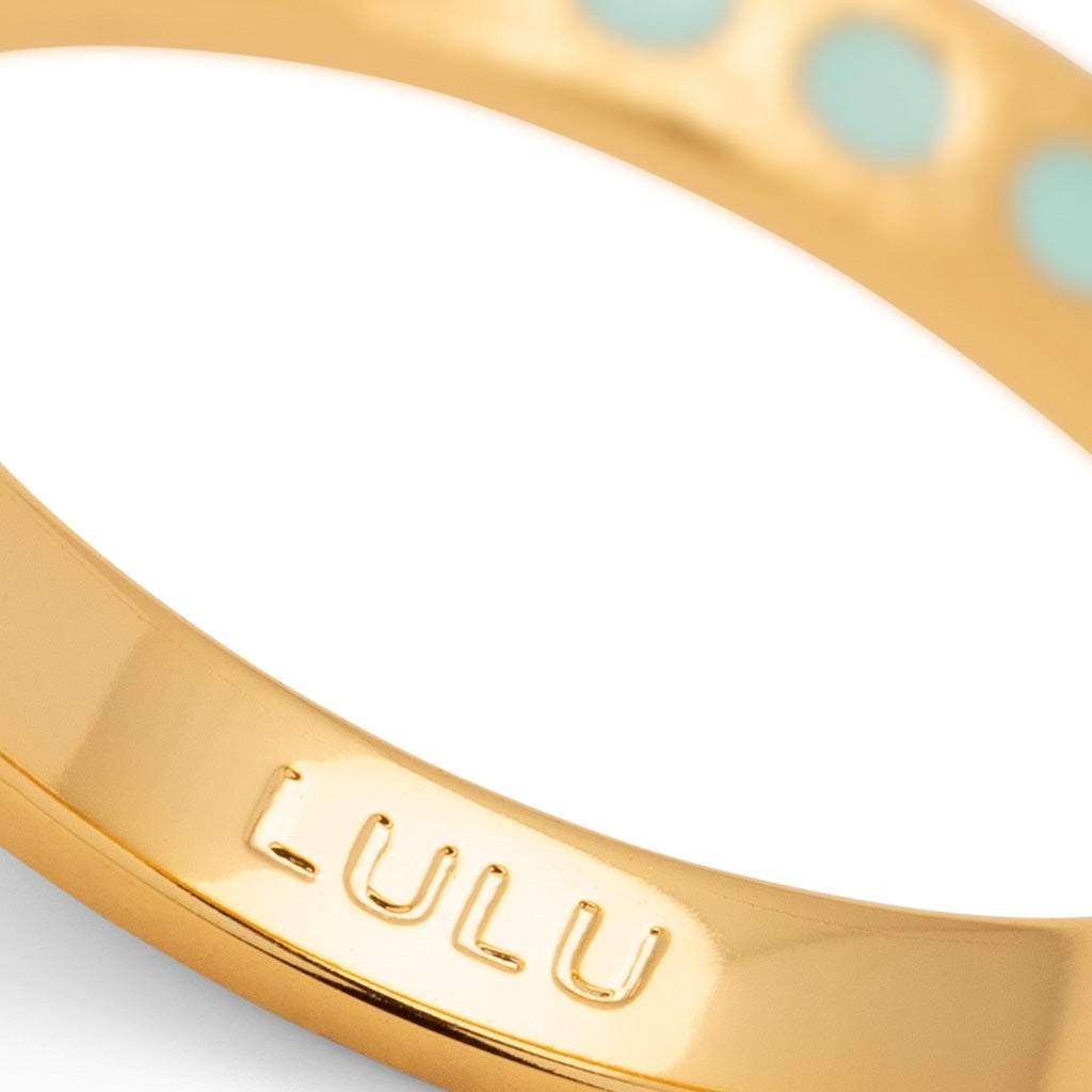 LULU Copenhagen Pattern Ring guldplÀterad Rings Mint