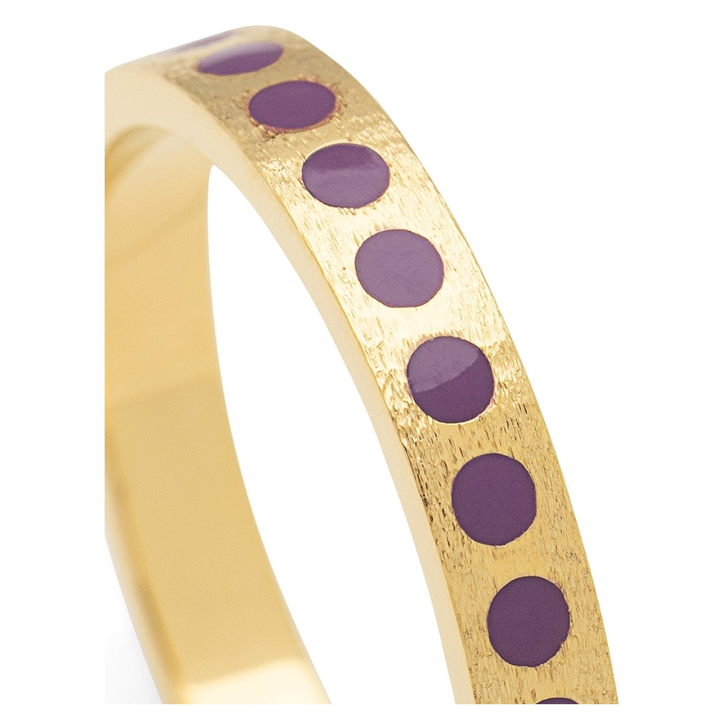 LULU Copenhagen Pattern Ring guldplÀterad Rings Purple Harvest