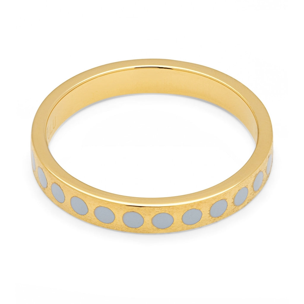 LULU Copenhagen Pattern Ring guldplÀterad Rings Skyride Blue