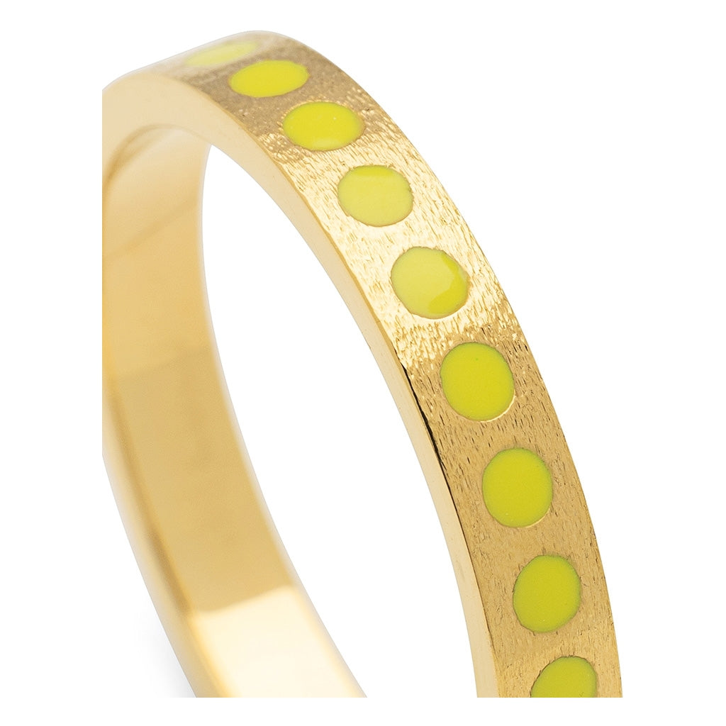 LULU Copenhagen Pattern Ring guldplÀterad Rings Wild Lime