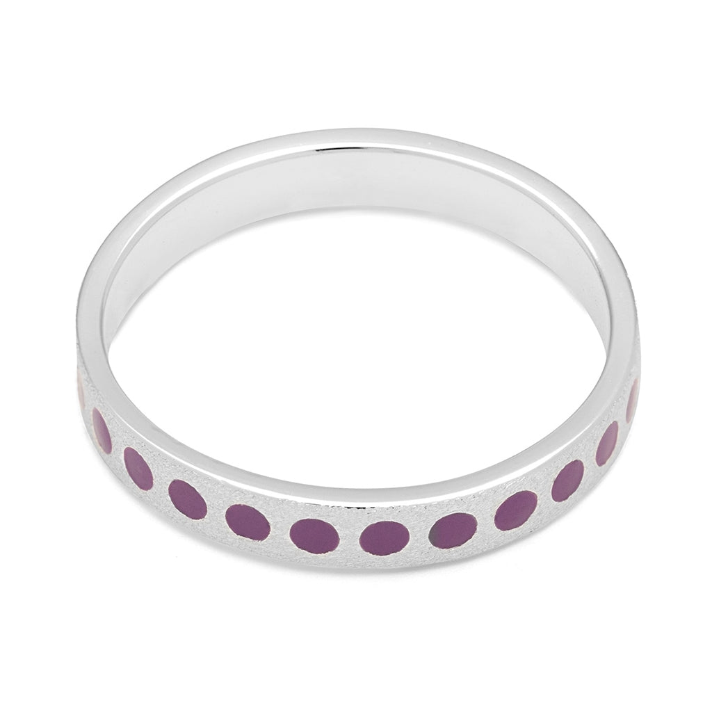 LULU Copenhagen Pattern Ring silver Rings Purple Harvest