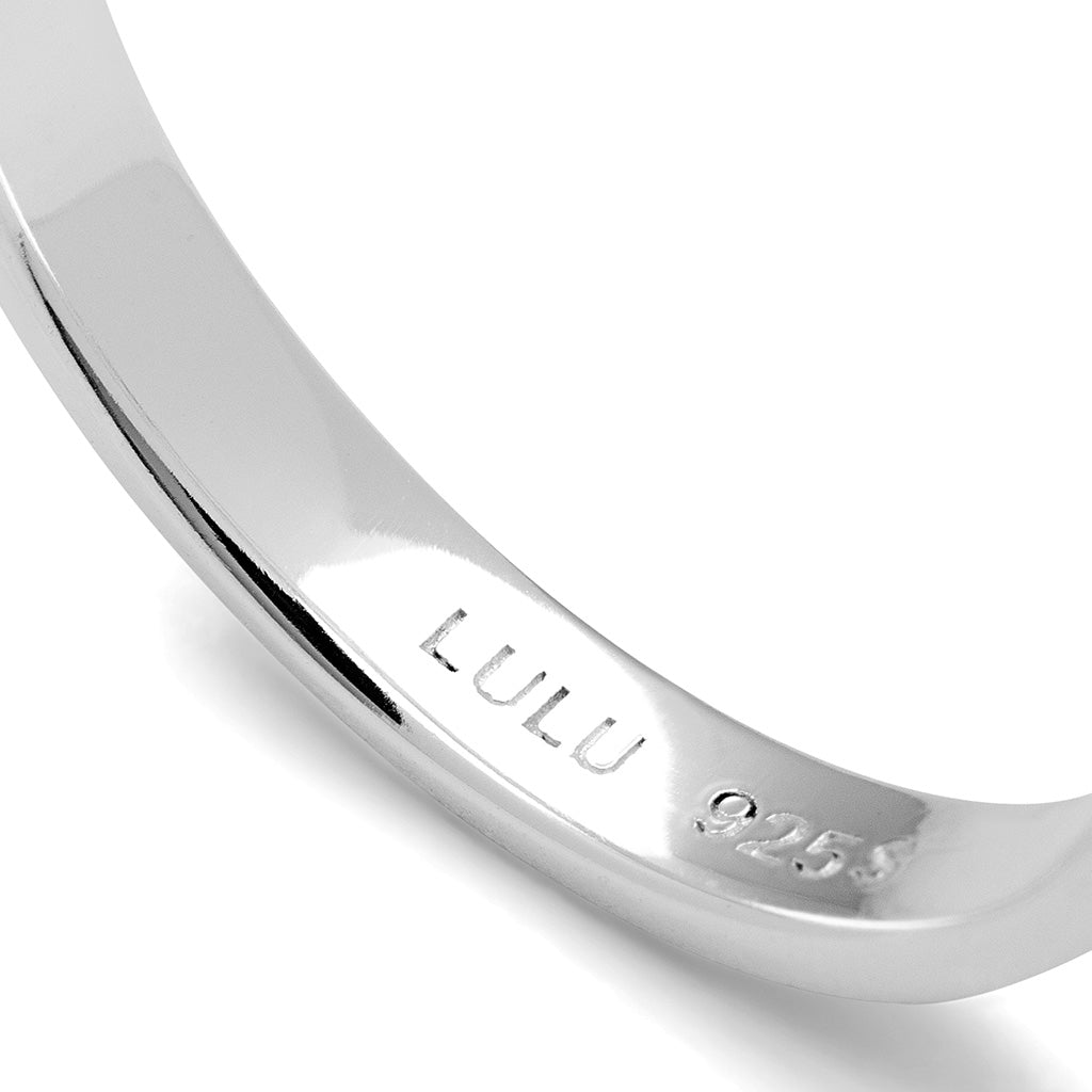 LULU Copenhagen Pattern Ring silver Rings Skyride Blue