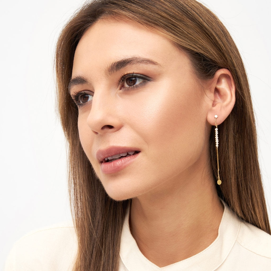LULU Copenhagen Pearls & Pin örhänge 1 st Ear stud, 1 pcs Guldpläterad