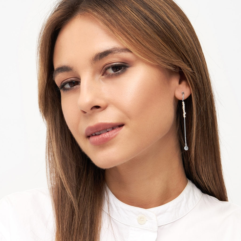 LULU Copenhagen Pearls & Pin örhänge 1 st Ear stud, 1 pcs Silver Plated