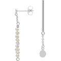 Pearls & Pin örhÀnge 1 st - Silver Plated