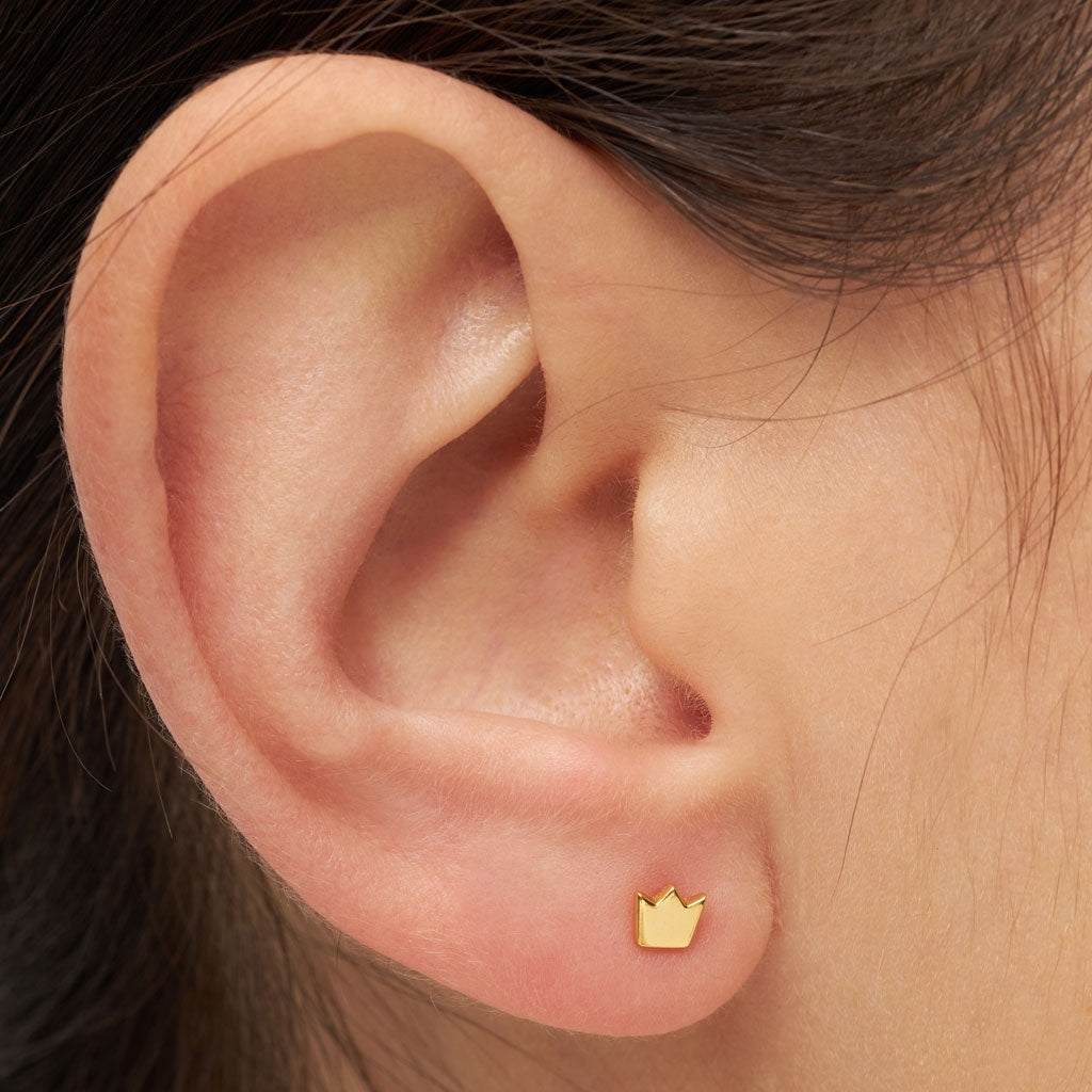 LULU Copenhagen Queen örhänge 1 st Ear stud, 1 pcs Guldpläterad