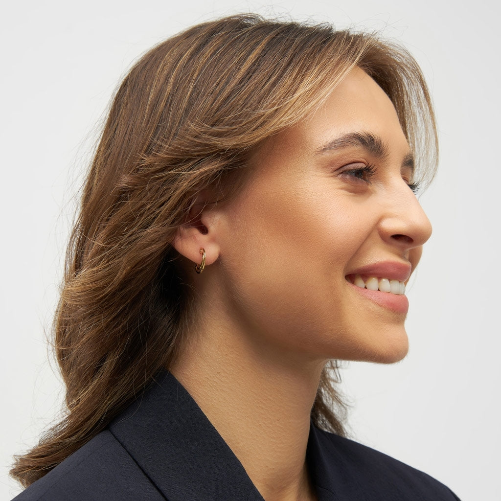 LULU Copenhagen Shape Hoops Par Hoops GuldplÀterad