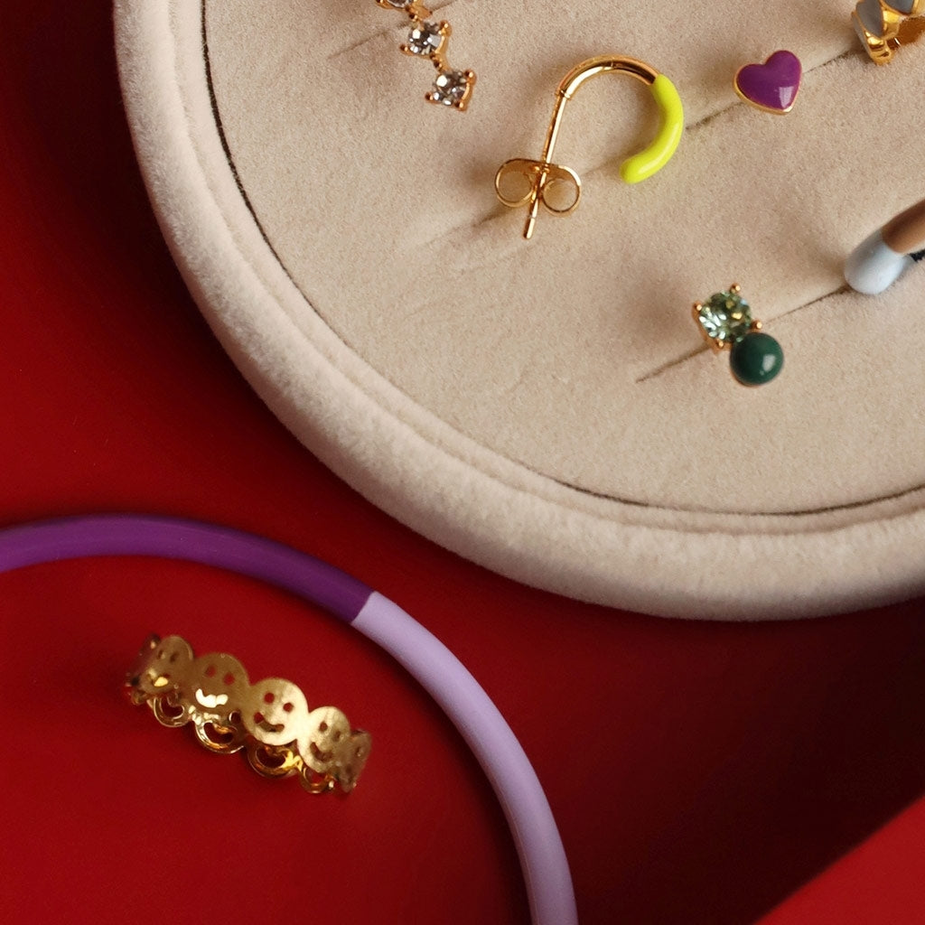 LULU Copenhagen Smile Ring Rings GuldplÀterad