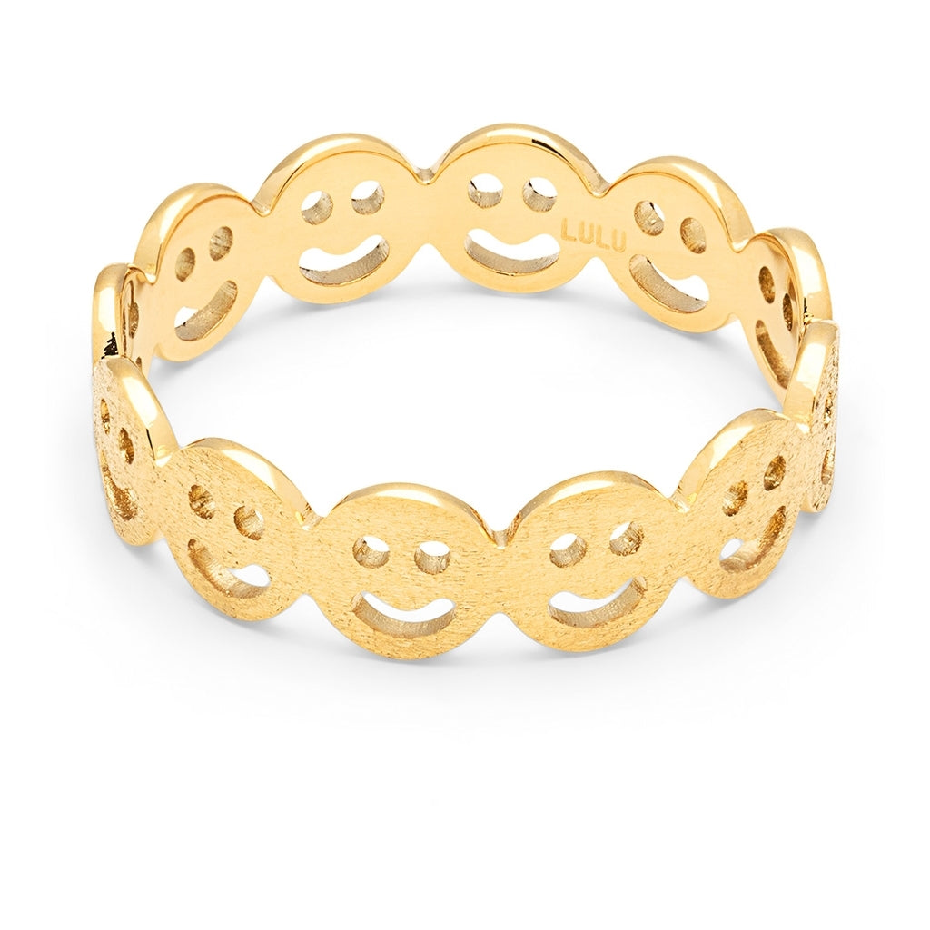 LULU Copenhagen Smile Ring Rings GuldplÀterad