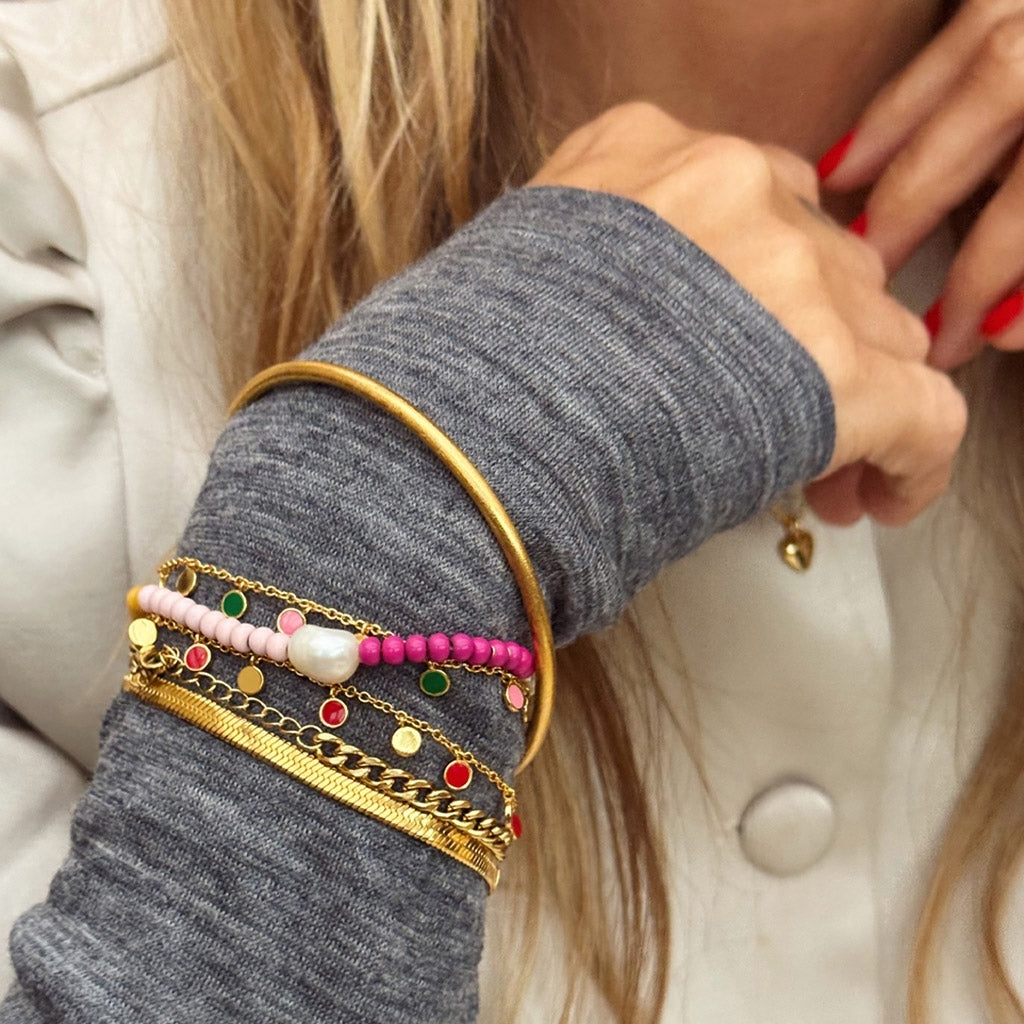 LULU Copenhagen Snake Armband guldpläterad Bracelets Guldpläterad