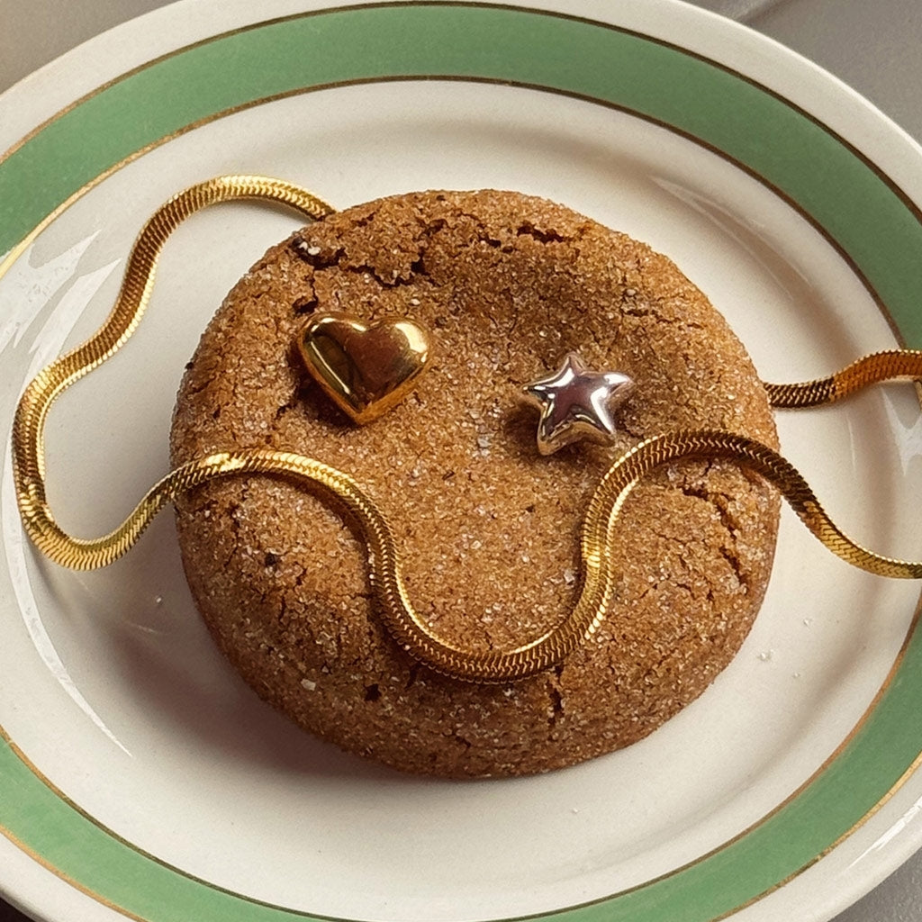 LULU Copenhagen Snake Halsband guldpläterad Necklaces Guldpläterad