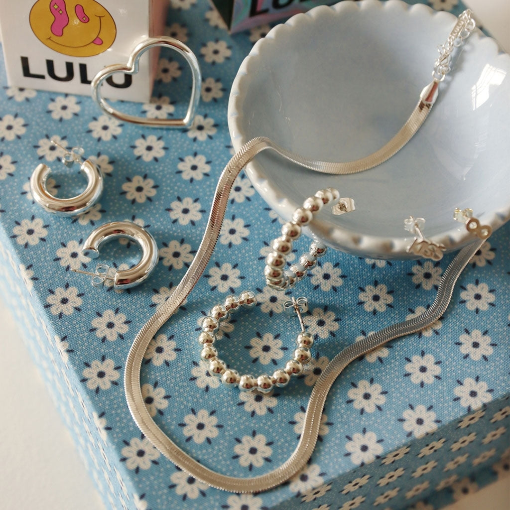 LULU Copenhagen Snake Halsband silverpläterad Necklaces Silver Plated