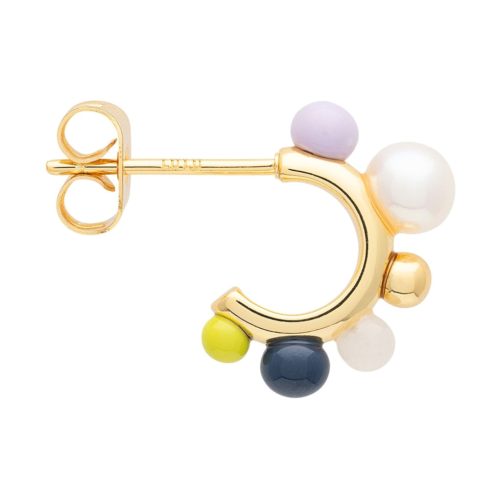 LULU Copenhagen Space Hoops Par guldplaterÀd Hoops Milky Way