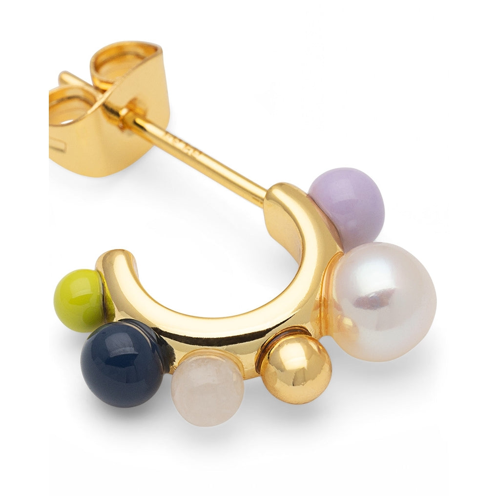 LULU Copenhagen Space Hoops Par guldplaterÀd Hoops Milky Way