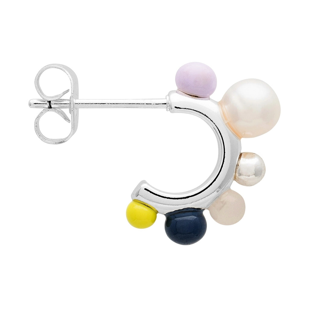 LULU Copenhagen Space Hoops Par silverplaterÀd Hoops Milky Way