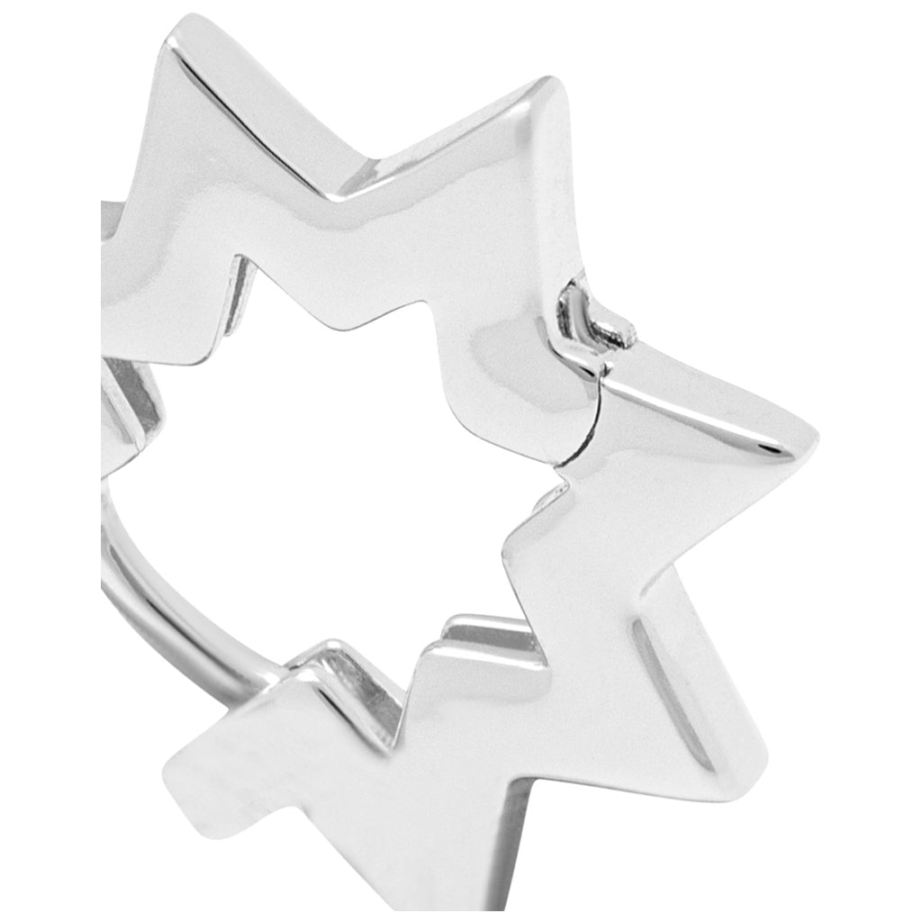LULU Copenhagen Star Hoops paar Hoops Silver Plated