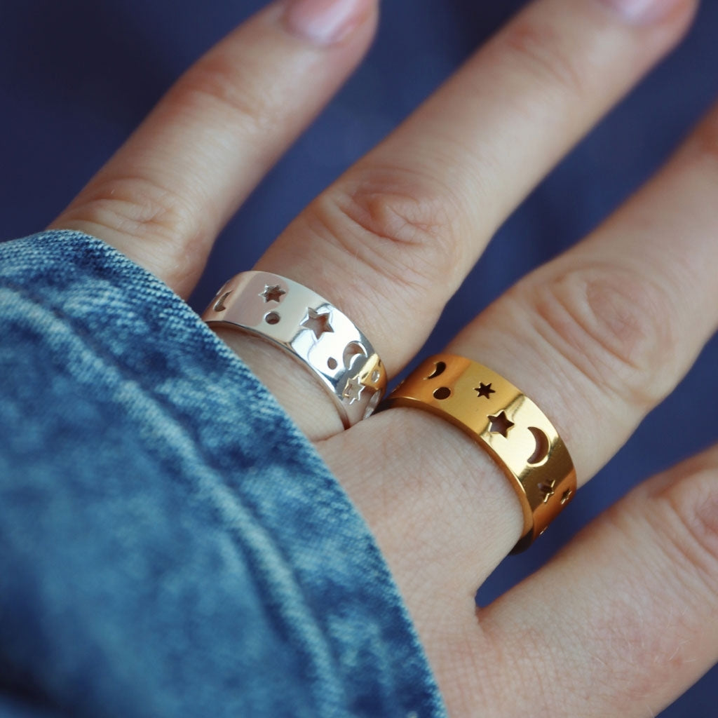 LULU Copenhagen Stardust Ring Rings Guldpläterad