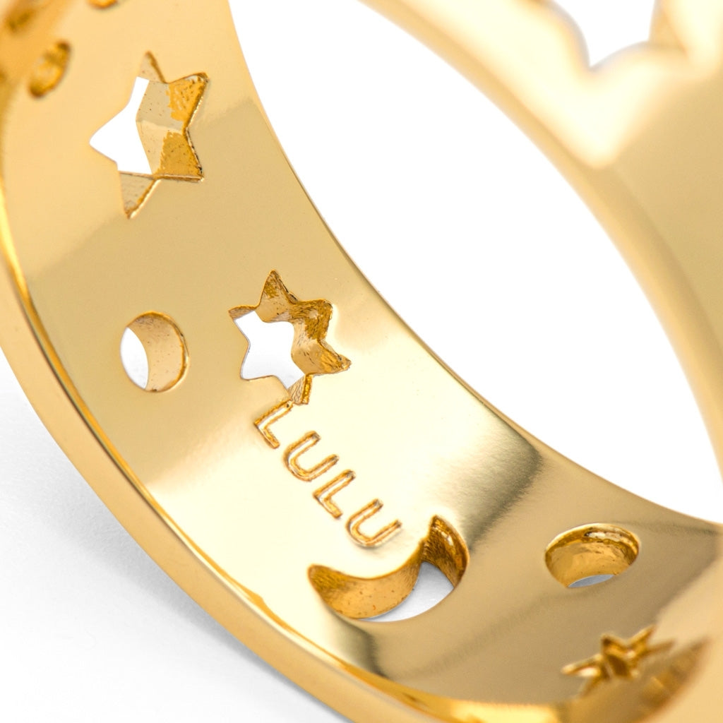 LULU Copenhagen Stardust Ring Rings Guldpläterad