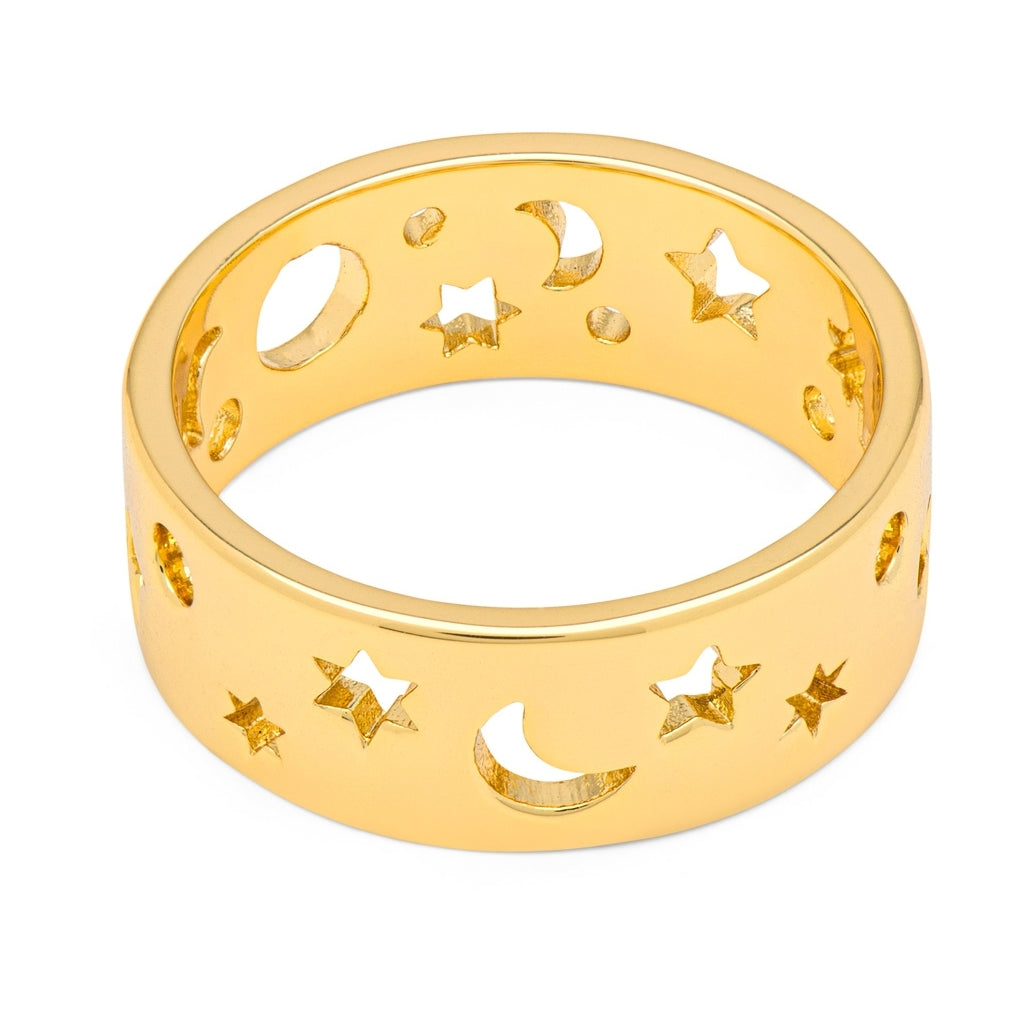 LULU Copenhagen Stardust Ring Rings Guldpläterad