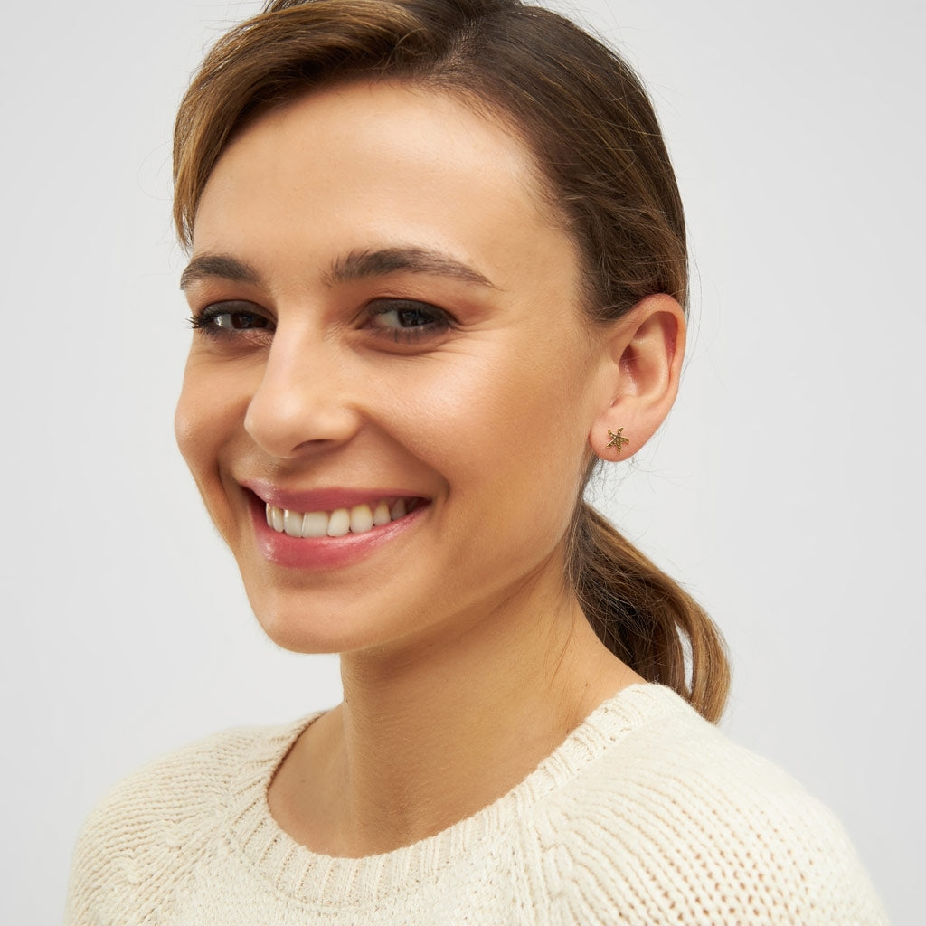 LULU Copenhagen Starfish örhänge 1 st Ear stud, 1 pcs Guldpläterad