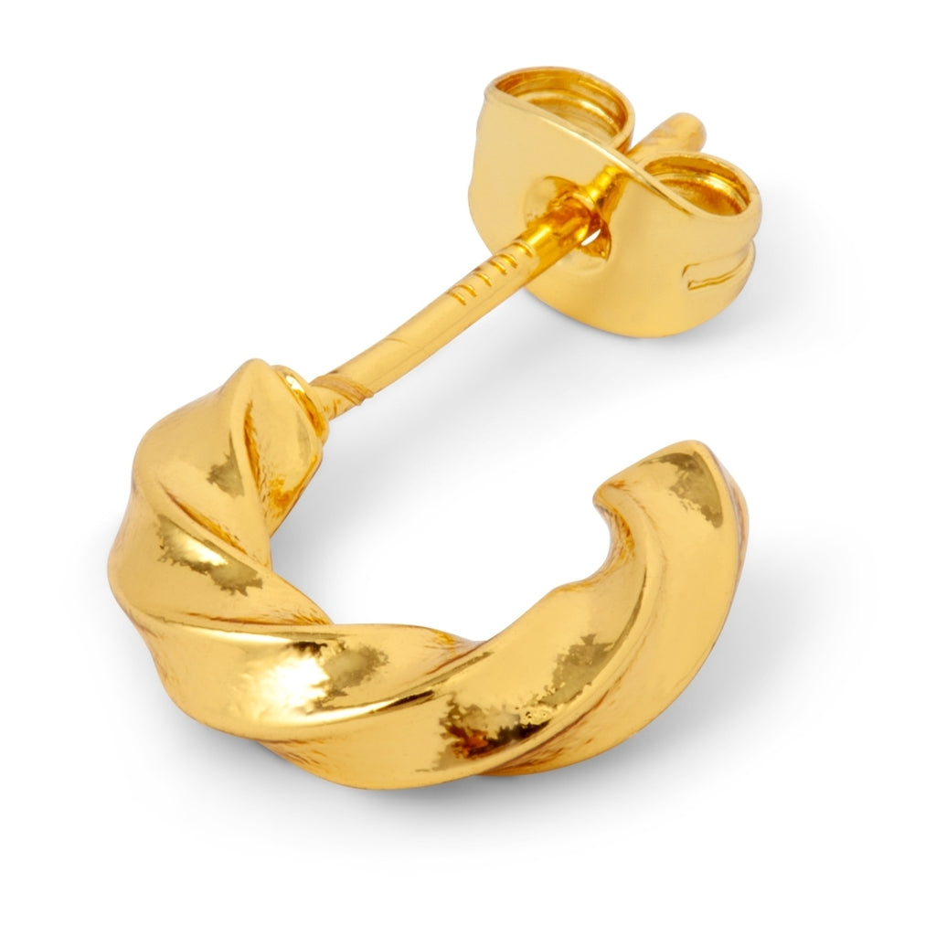 LULU Copenhagen Swirl Hoops Small par Hoops GuldplÀterad