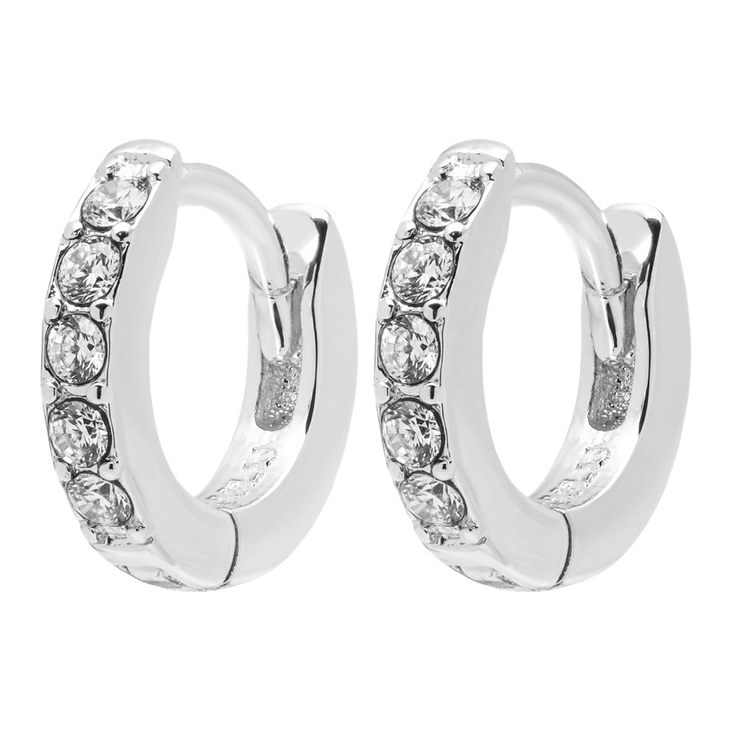 LULU Copenhagen Tennis hoops - Par Hoops Crystal