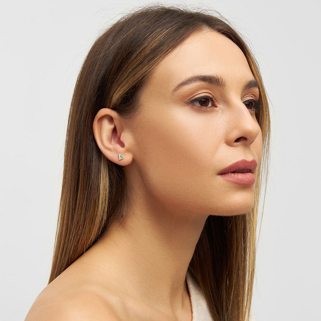 LULU Copenhagen The Green Tree örhänge 1 st Ear stud, 1 pcs Grön