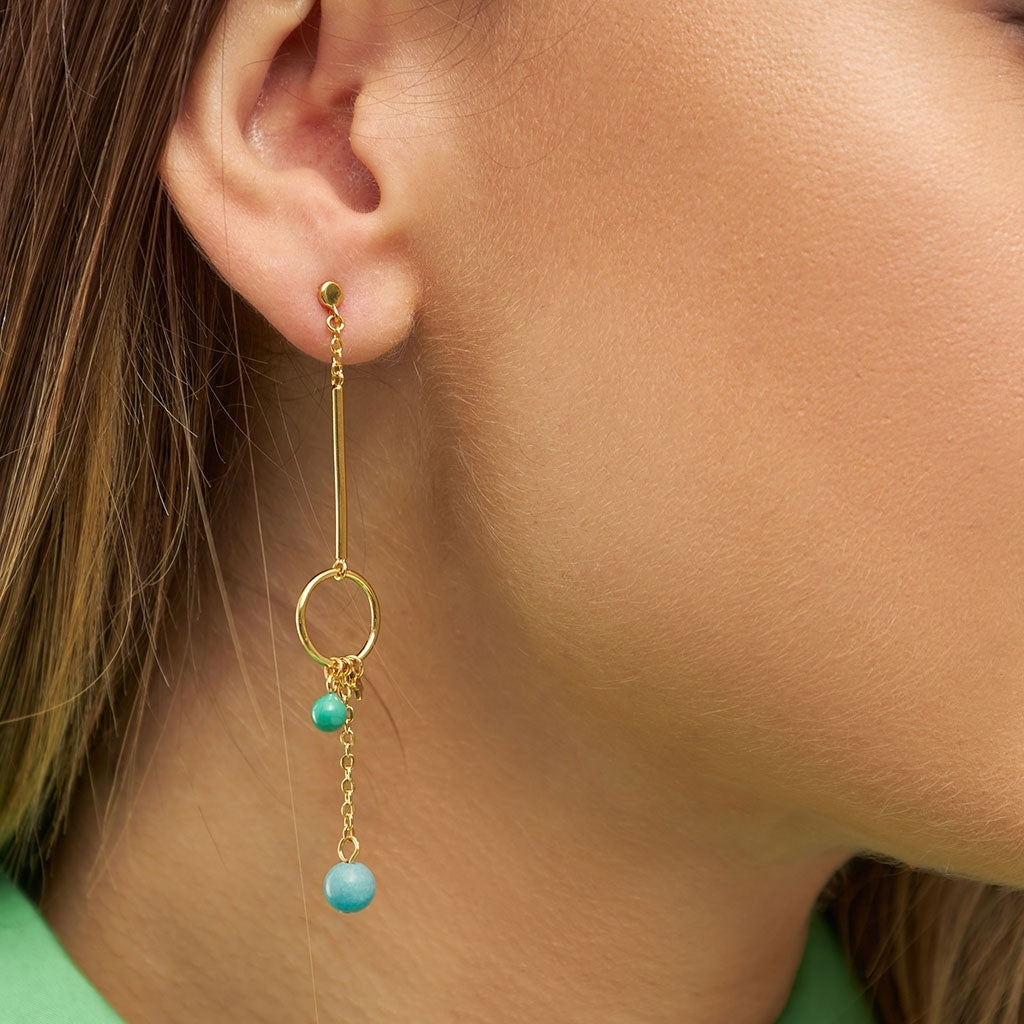 LULU Copenhagen Topping Long Loop örhÀnge 1 st Ear stud, 1 pcs GuldplÀterad