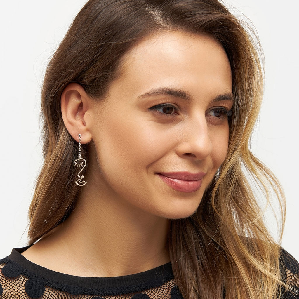 LULU Copenhagen Topping Long Woman örhÀnge 1 st Ear stud, 1 pcs Silver Plated