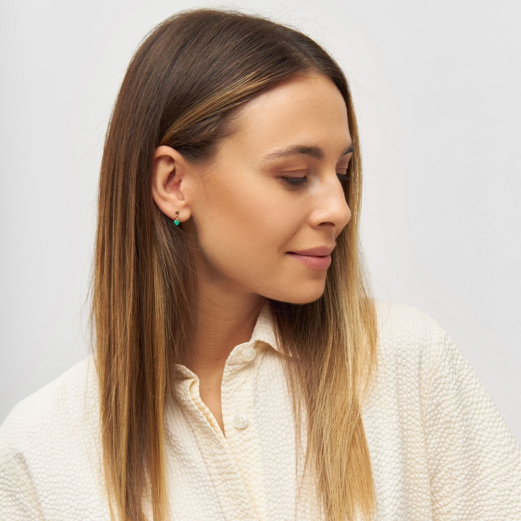 LULU Copenhagen Love U Dangling örhÀnge 1 st Ear stud, 1 pcs Ljusgrön