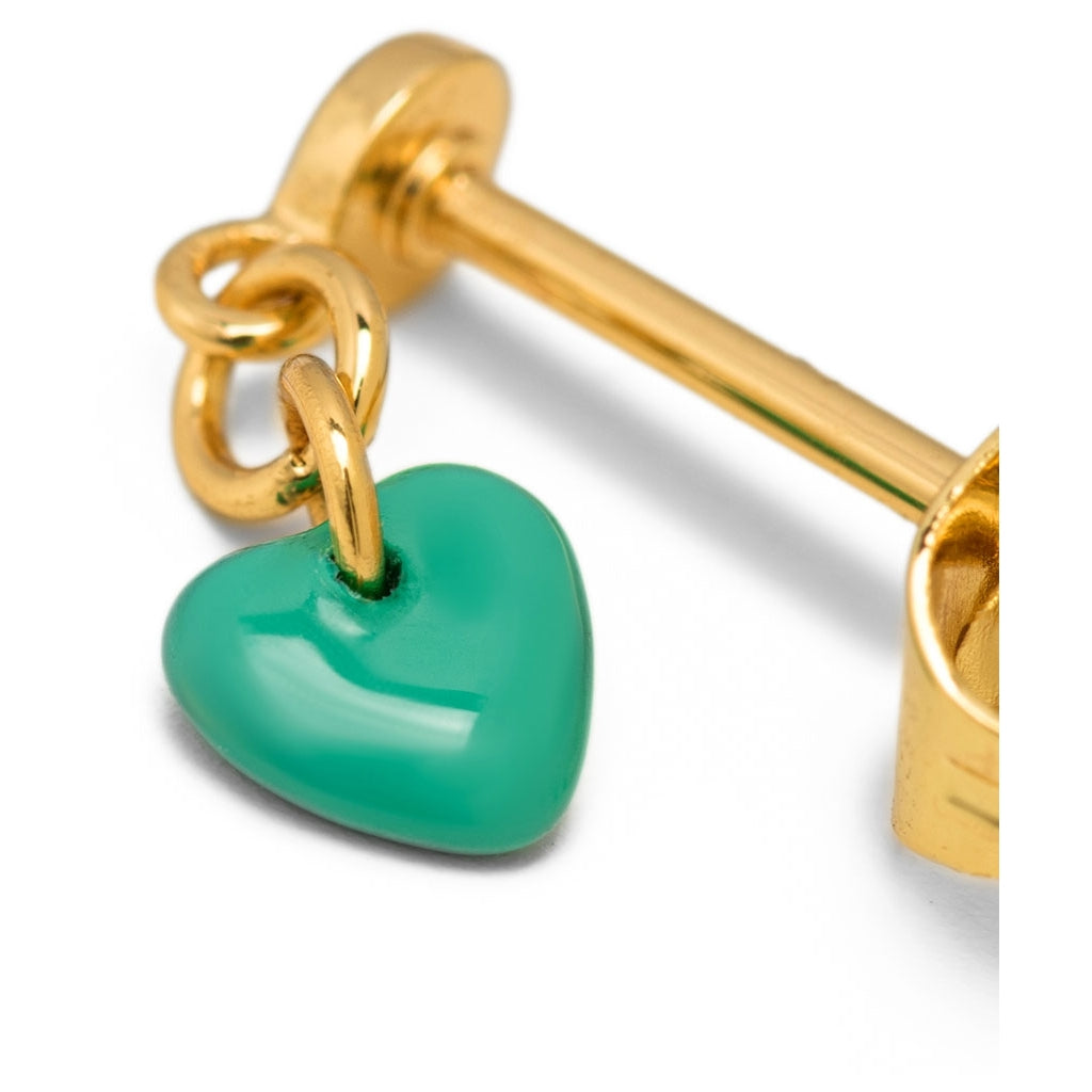 LULU Copenhagen Love U Dangling örhÀnge 1 st Ear stud, 1 pcs Ljusgrön