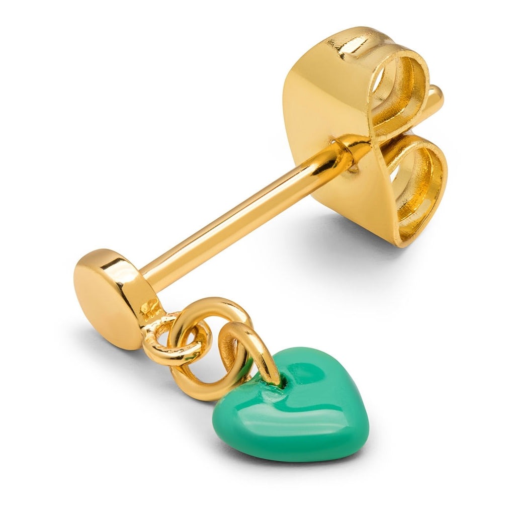 LULU Copenhagen Love U Dangling örhÀnge 1 st Ear stud, 1 pcs Ljusgrön