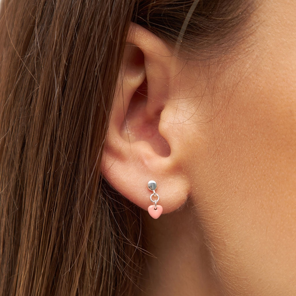 LULU Copenhagen Love U Dangling örhÀnge 1 st Ear stud, 1 pcs Burnt Coral