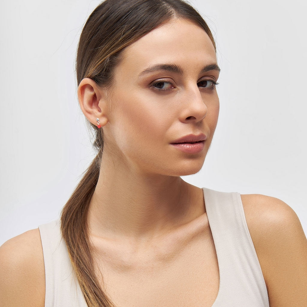 LULU Copenhagen Love U Dangling örhänge 1 st Ear stud, 1 pcs Läppstift röd