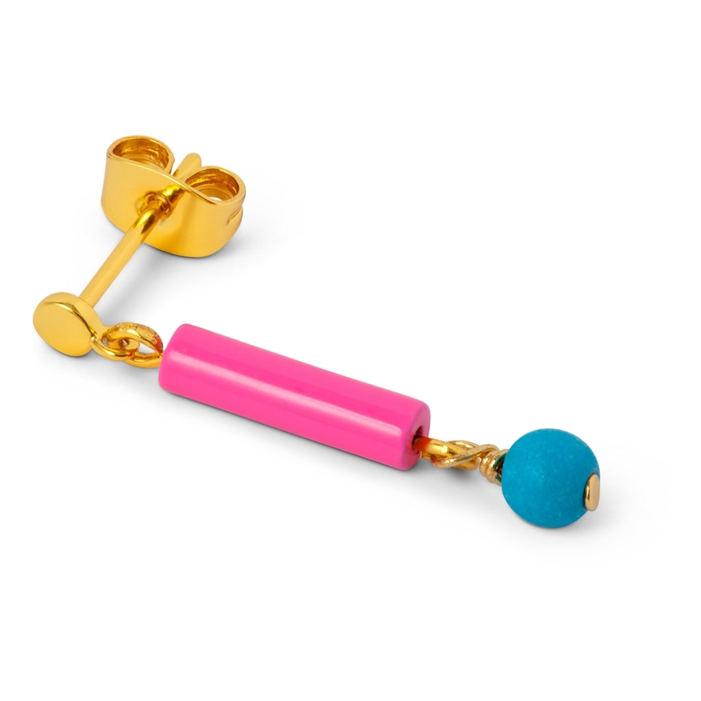 LULU Copenhagen Topping Short Pipe örhÀnge 1 st Ear stud, 1 pcs Pink