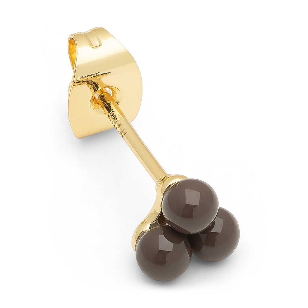 LULU Copenhagen Trio örhÀnge 1 st Ear stud, 1 pcs Cocoa Powder