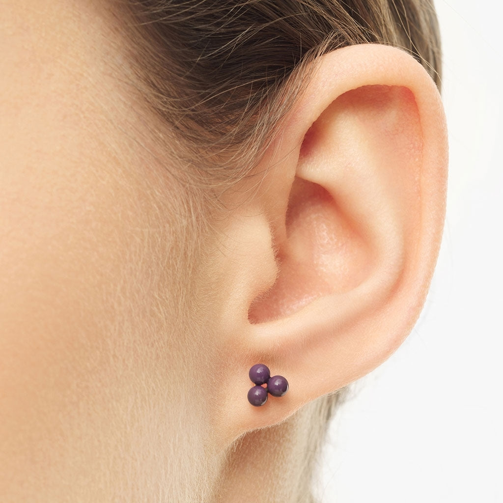 LULU Copenhagen Trio örhÀnge 1 st Ear stud, 1 pcs Purple Harvest