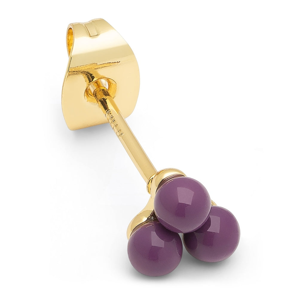 LULU Copenhagen Trio örhÀnge 1 st Ear stud, 1 pcs Purple Harvest