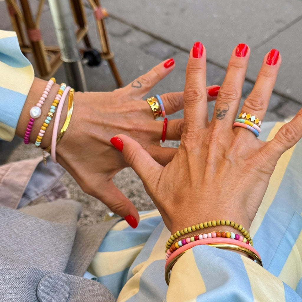 LULU Copenhagen Triple Color Ring Rings Dawn