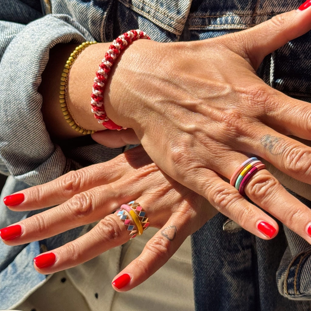 LULU Copenhagen Triple Color Ring Rings Dawn