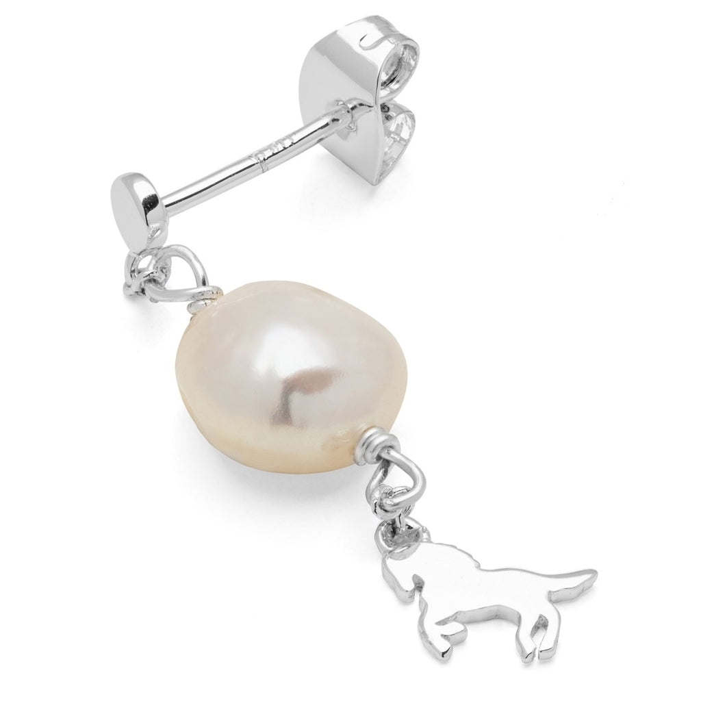 LULU Copenhagen Wild Horse Pearl örhänge 1 st silverpläterad Ear stud, 1 pcs Silver Plated