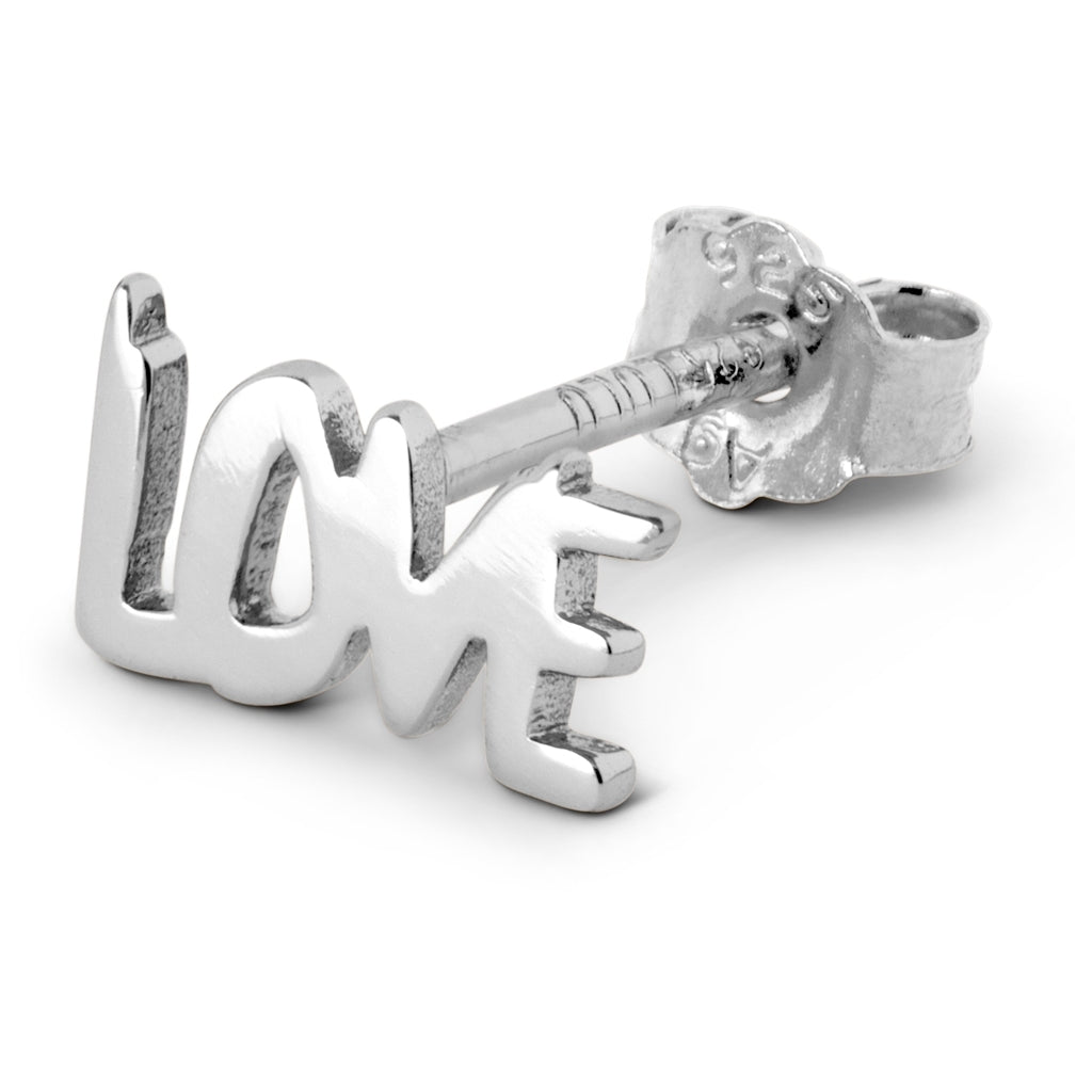 LULU Copenhagen Word Love örhänge 1 st Ear stud, 1 pcs Silver