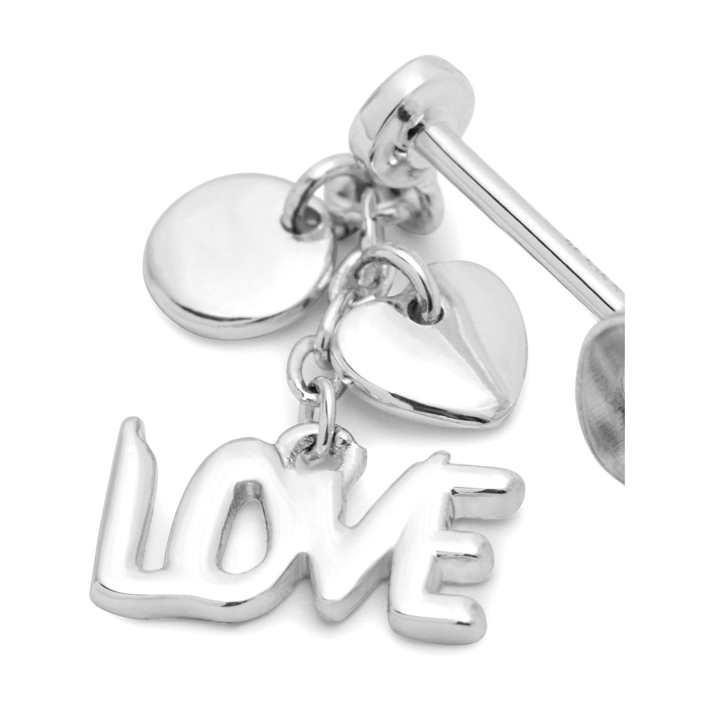 LULU Copenhagen Word Love Dangling örhänge 1 st Ear stud, 1 pcs Silver Plated