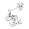 Word Love Dangling örhÀnge 1 st - Silver Plated