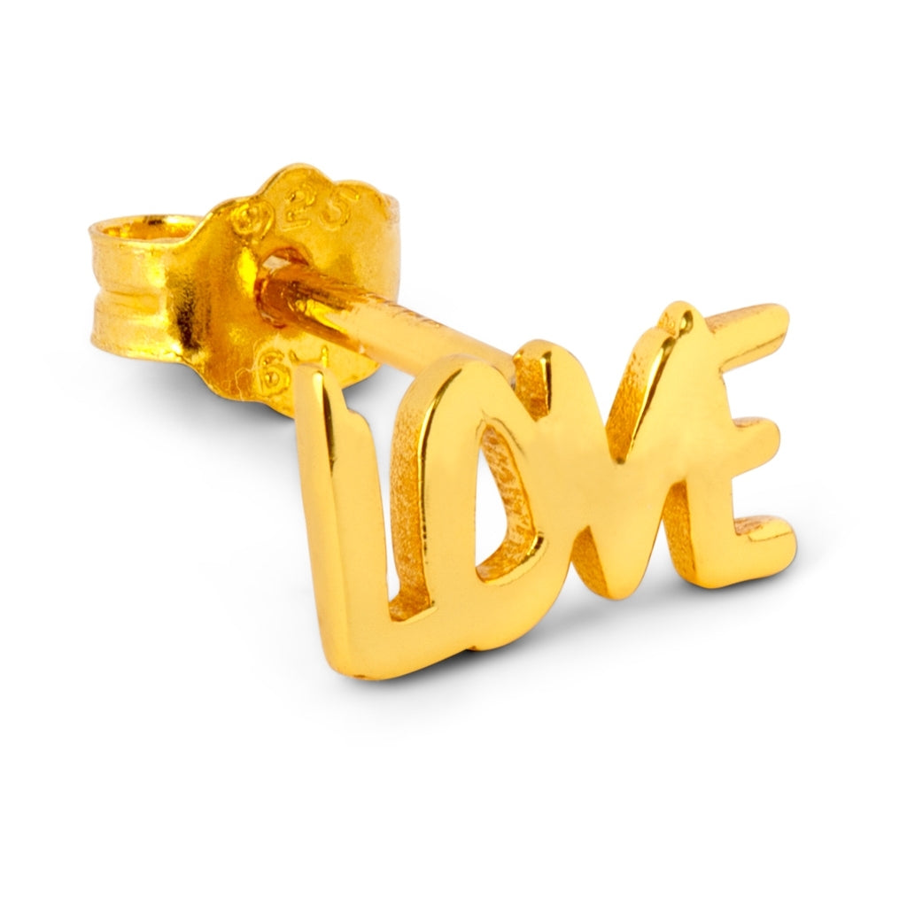 LULU Copenhagen Word Love örhÀnge 1 st Ear stud, 1 pcs GuldplÀterad